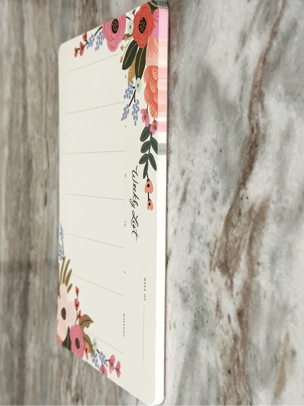 Anthropologie Rifle Paper Co. Floral Weekly Desk Notepad Planner - Mouse Pad